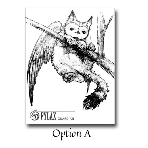 Fylax Owl Griffin On Tree - Sketch A
